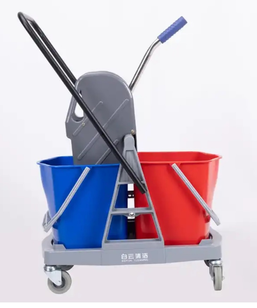 Двухведерная уборочная тележка AF08074