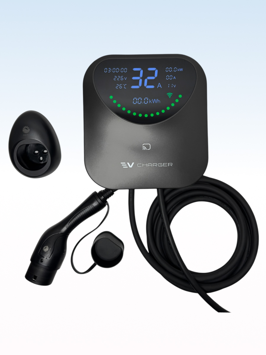 Станция зарядки для электромобиля GBT, 6-32A, 7кВт с WI-FI