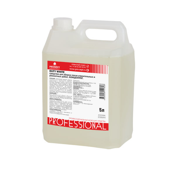 Duty White. Средство для уборки после строительных и отделочных работ