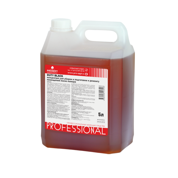 Duty Black. Средство для уборки и подготовки к ремонту помещений после пожара