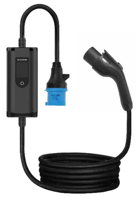 Портативное устройство для зарядки электромобиля GBT, 220В, 5 м, с дисплеем