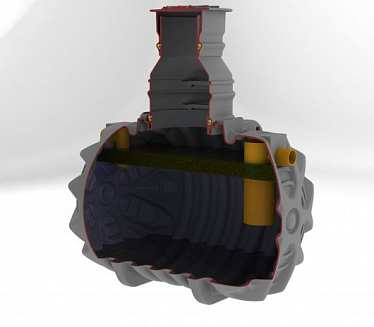 Жироотделитель GREASLY с вертикальным исполнением Жироотделитель GREASLY с вертикальным исполнением