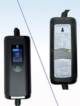 Портативное устройство для зарядки электромобиля TYPE 2, 220В, 7 м, с дисплеем и Wi-fi Портативное устройство для зарядки электромобиля TYPE 2, 220В, 7 м, с дисплеем и Wi-fi