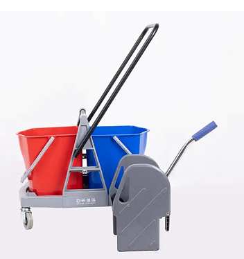 Двухведерная уборочная тележка AF08074 Двухведерная уборочная тележка AF08074