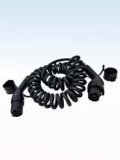 Зарядный кабель-спираль для электрокара TYPE 2-GBT на 7 м и 7 кВт