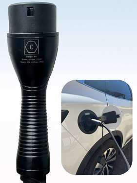 Зарядный кабель-спираль для зарядки электромобиля TYPE 2-TYPE 2 на 5 м и 22 кВт Зарядный кабель-спираль для зарядки электромобиля TYPE 2-TYPE 2 на 5 м и 22 кВт